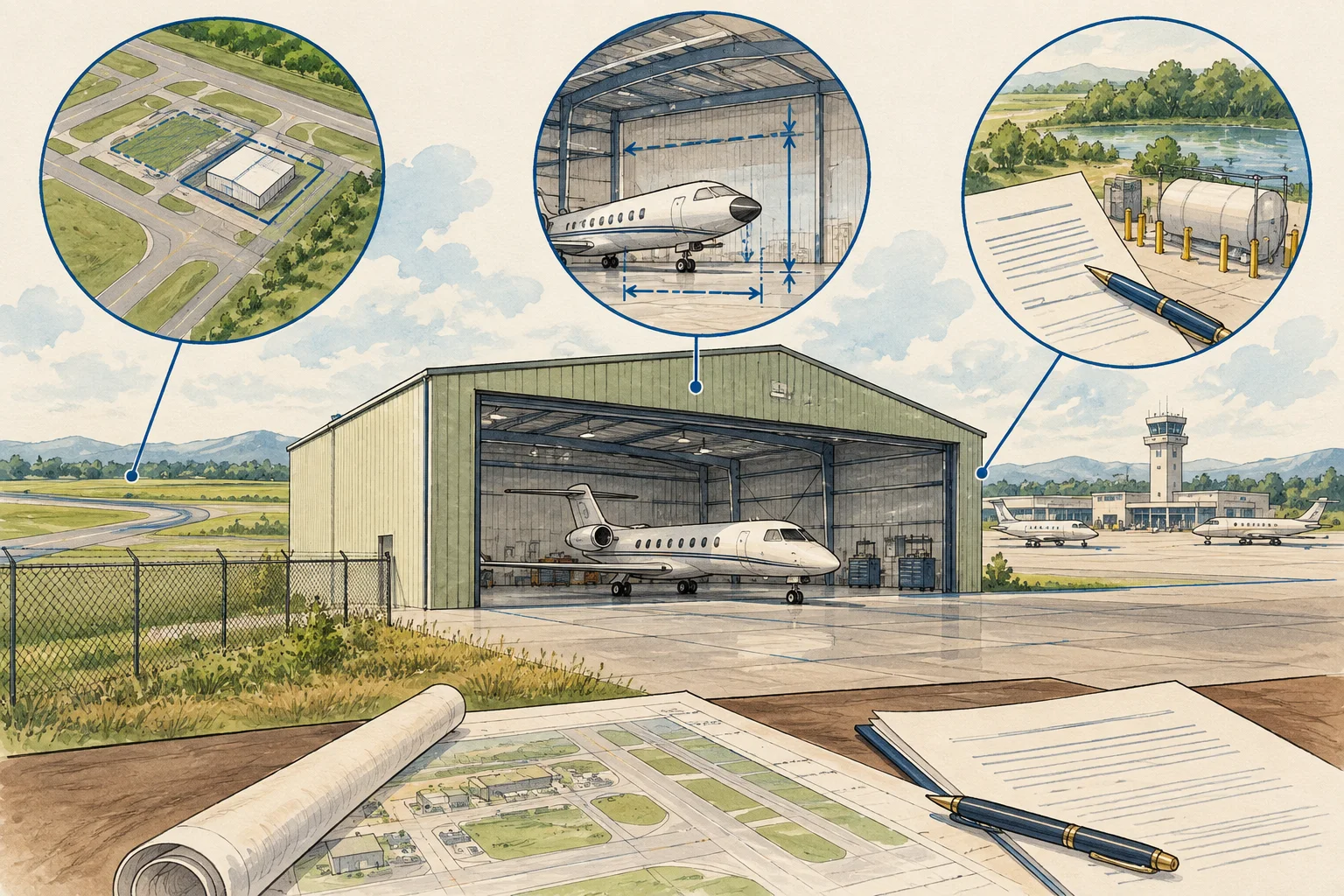 Conceptual illustration for Aviation real estate