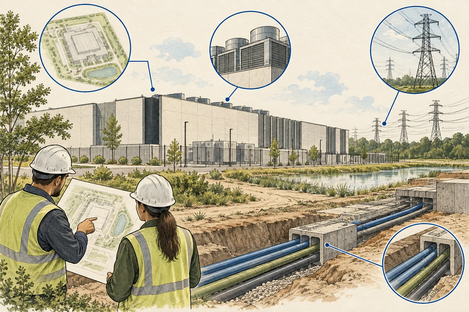 Conceptual illustration for Data centers