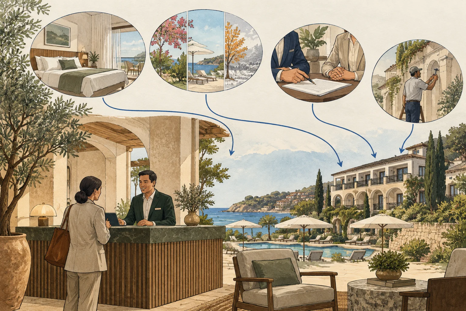Conceptual illustration for Hospitality