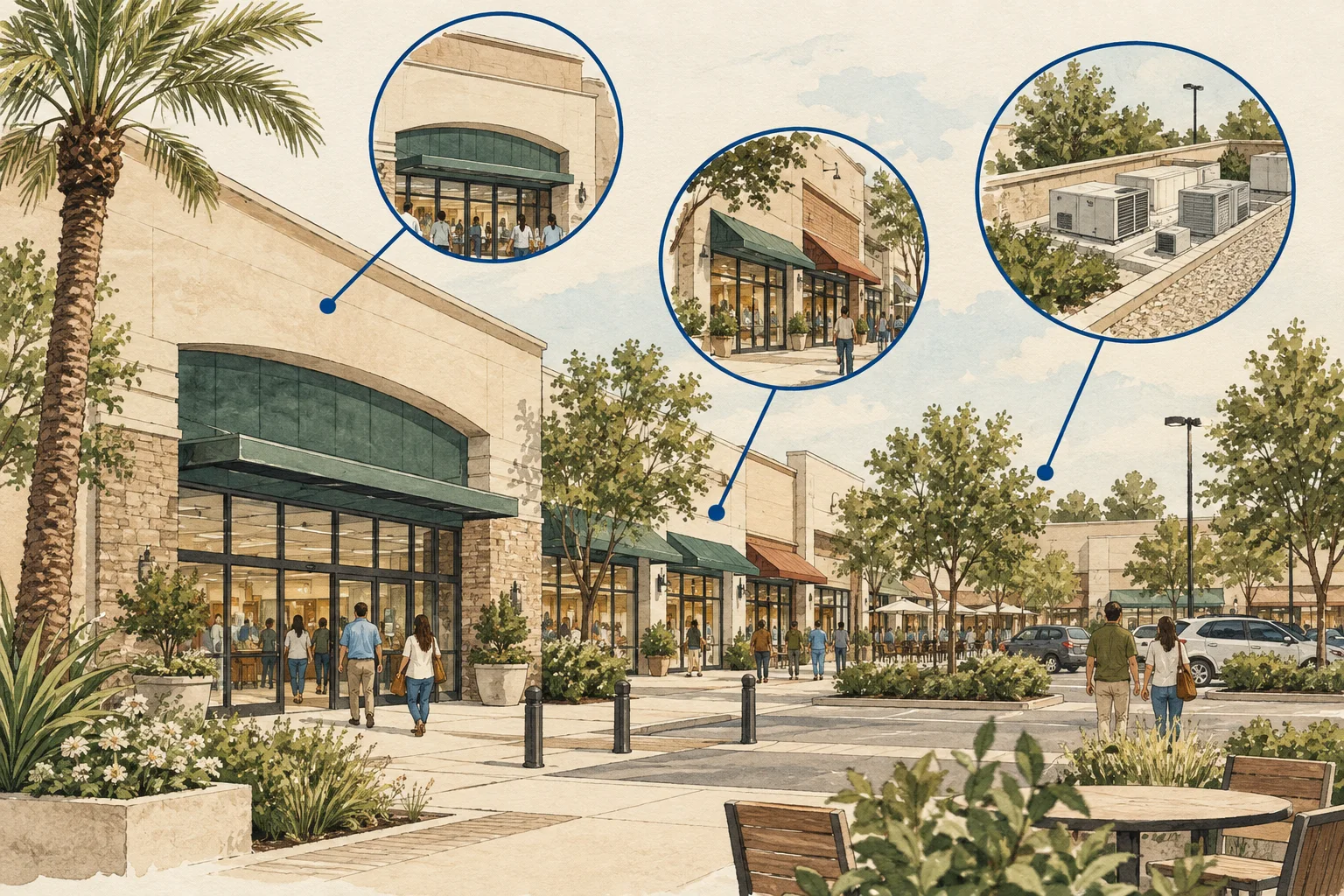 Conceptual illustration for Retail centers