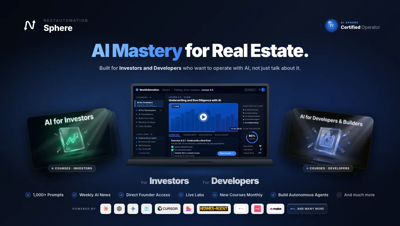 The NextAutomation Training App: AI mastery for real estate investors and developers